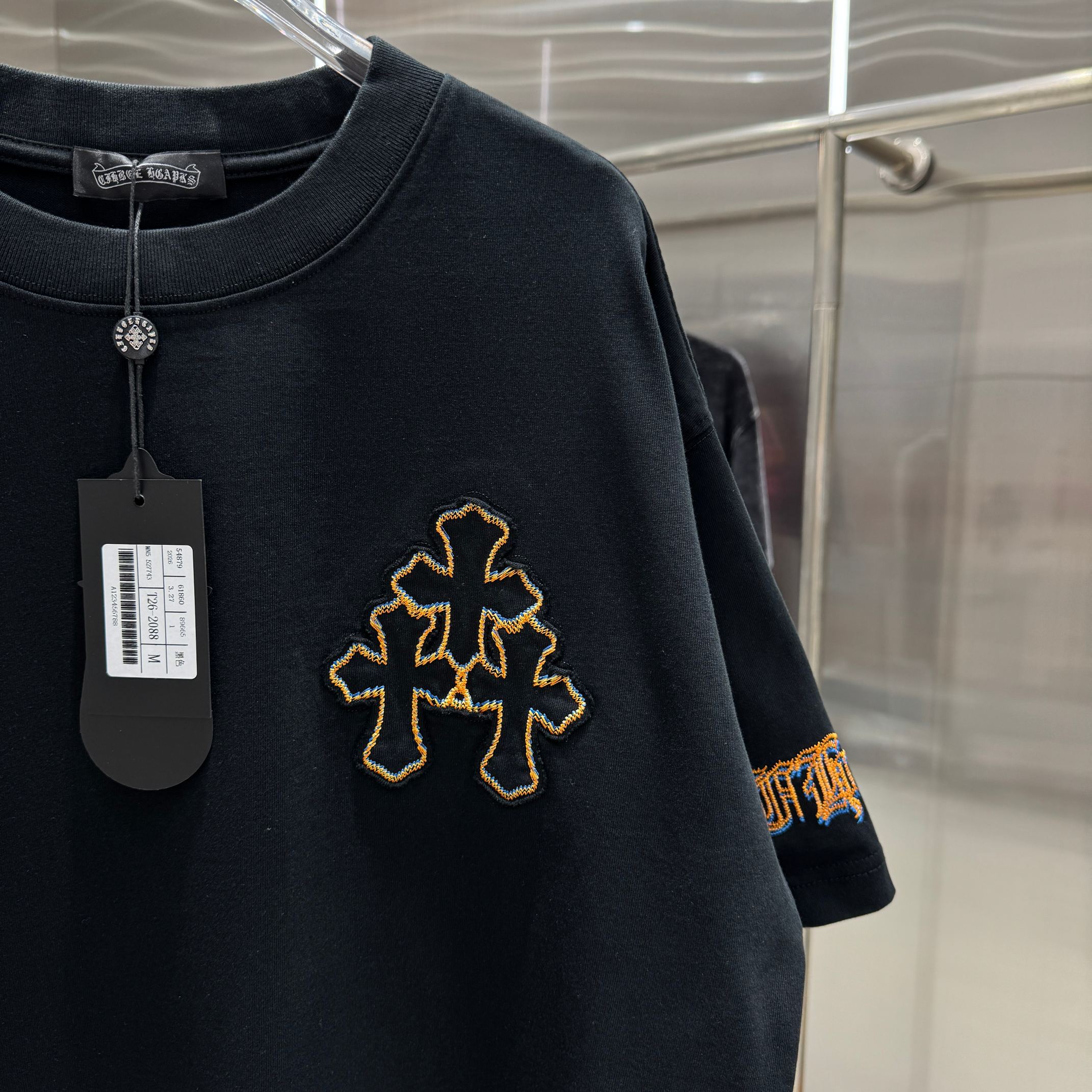 Chrome Hearts 克罗心 CH 春夏新款 2026 贴布绣花工艺短袖T恤 重工面料300克重