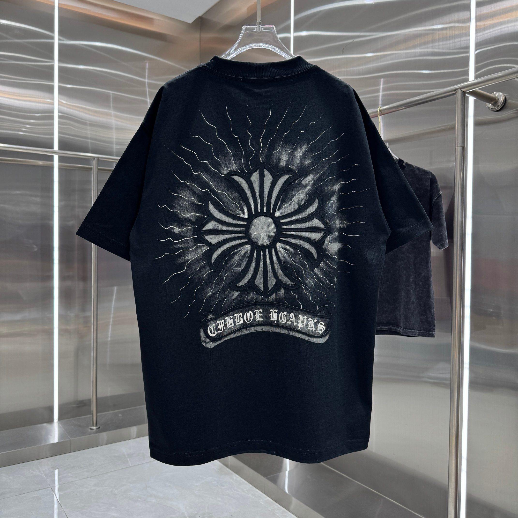 Chrome Hearts 克罗心 CH 春夏新款 2026 重工水洗贴布 手工水浆印花工艺短袖T恤 重工面料320克重