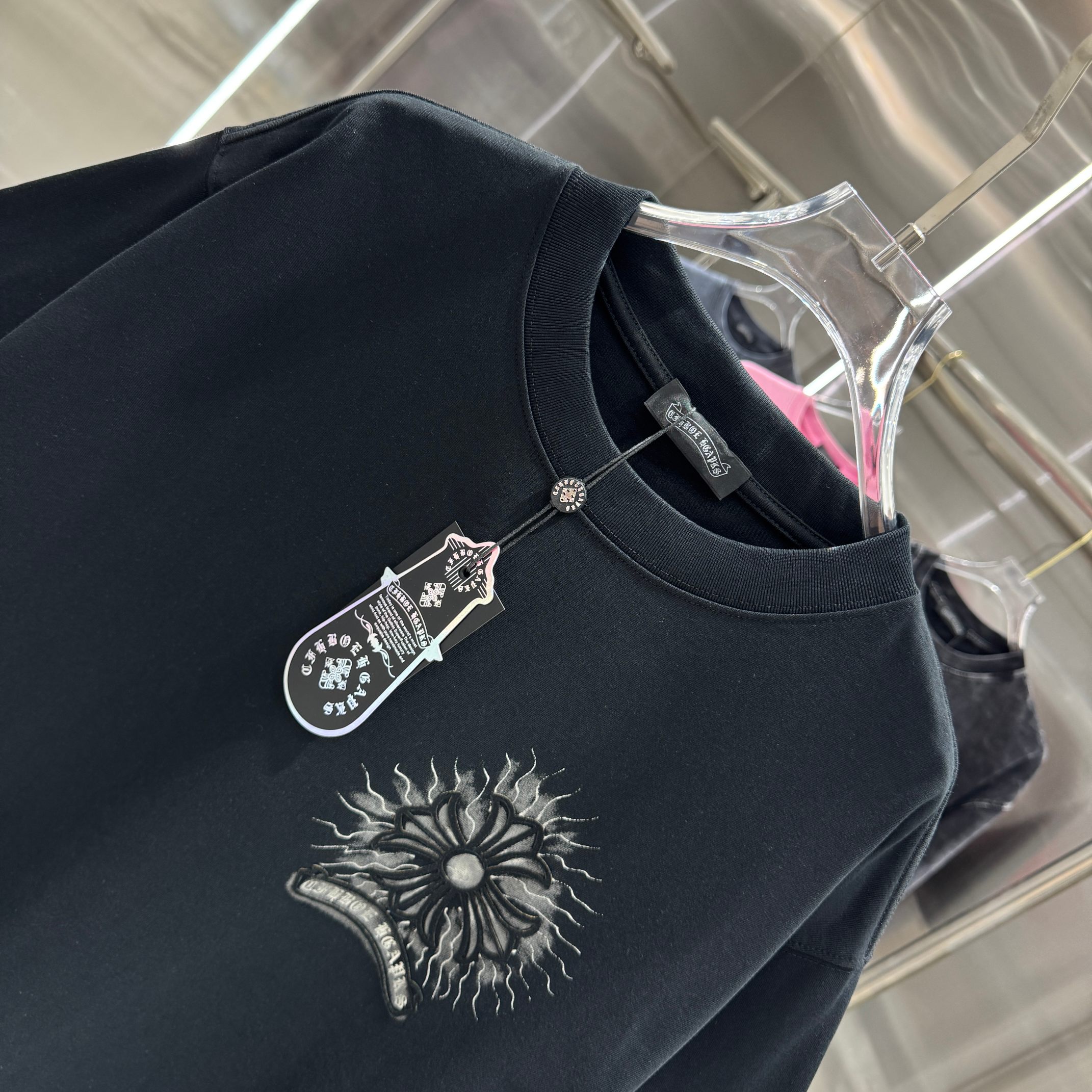 Chrome Hearts 克罗心 CH 春夏新款 2026 重工水洗贴布 手工水浆印花工艺短袖T恤 重工面料320克重