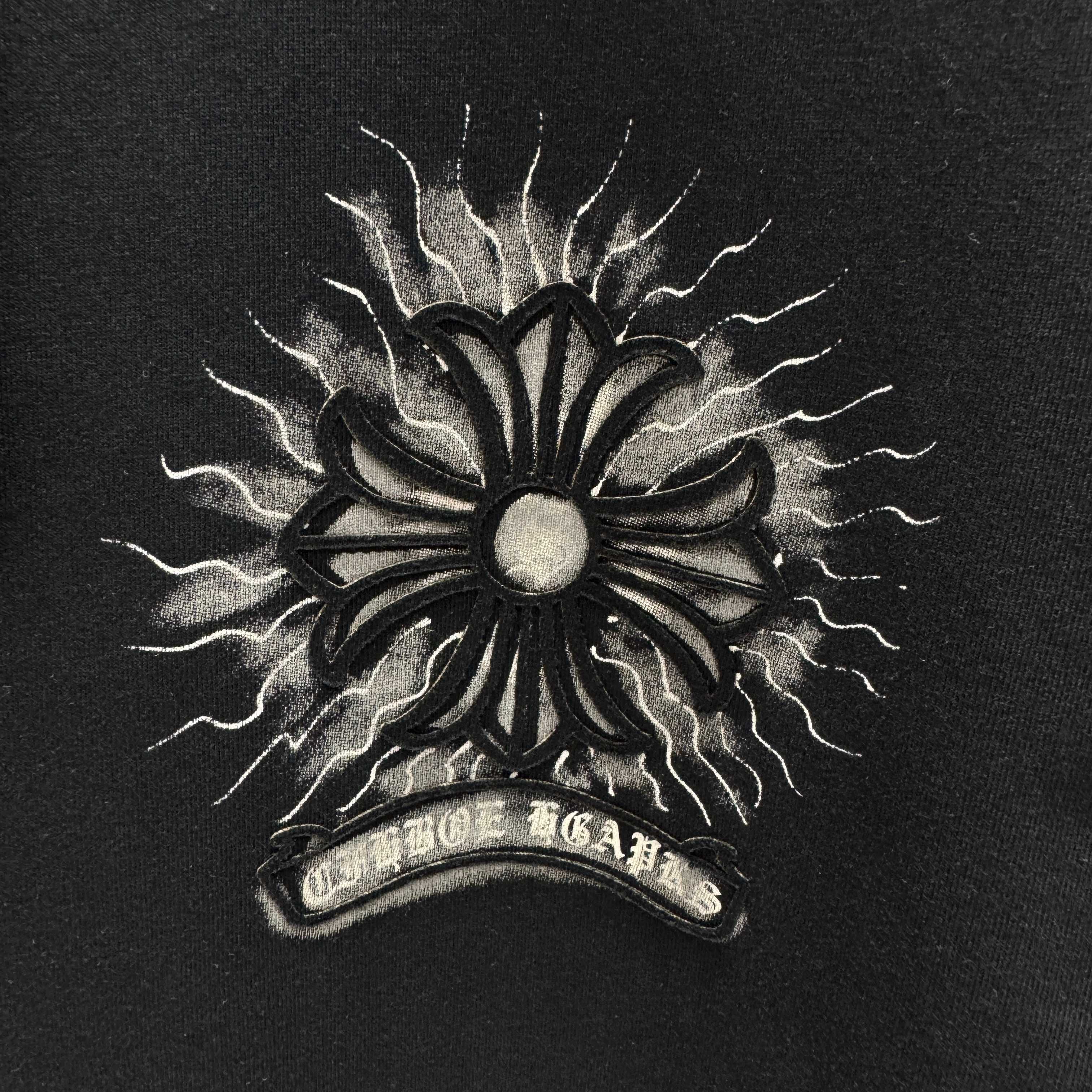 Chrome Hearts 克罗心 CH 春夏新款 2026 重工水洗贴布 手工水浆印花工艺短袖T恤 重工面料320克重
