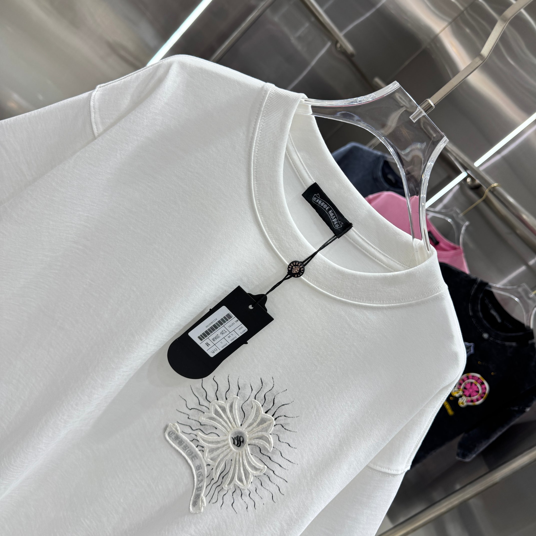 Chrome Hearts 克罗心 CH 春夏新款 2026 重工水洗贴布 手工水浆印花工艺短袖T恤 重工面料320克重
