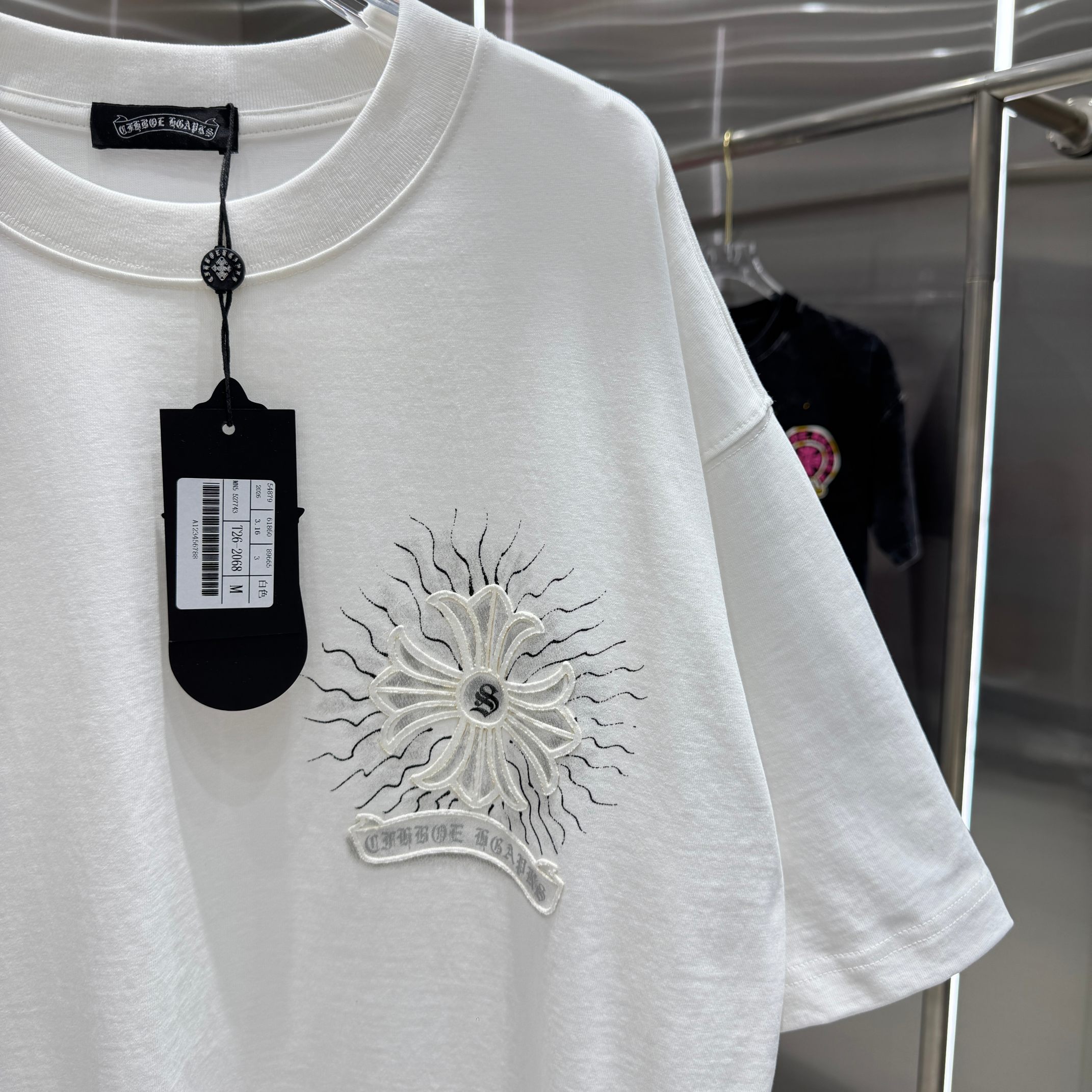 Chrome Hearts 克罗心 CH 春夏新款 2026 重工水洗贴布 手工水浆印花工艺短袖T恤 重工面料320克重