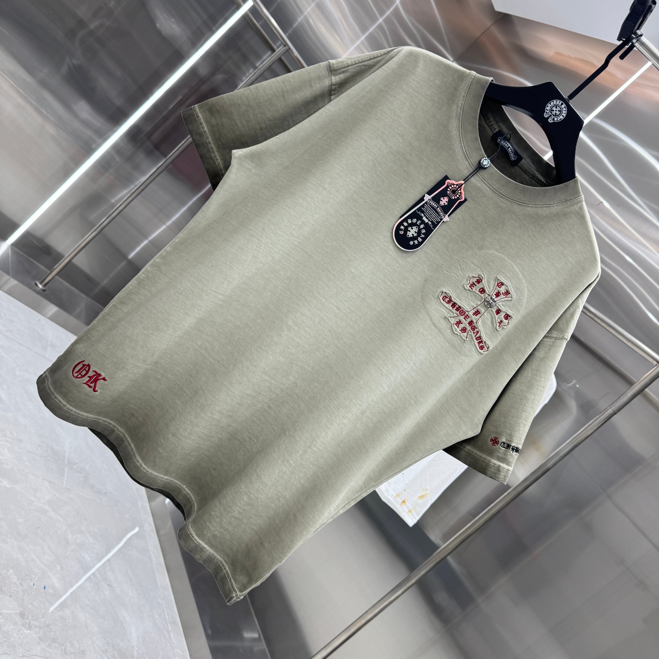 Chrome Hearts 克罗心 CH 春夏新款 2026 洗水炒色贴布绣工艺短袖T恤 重工面料330克重
