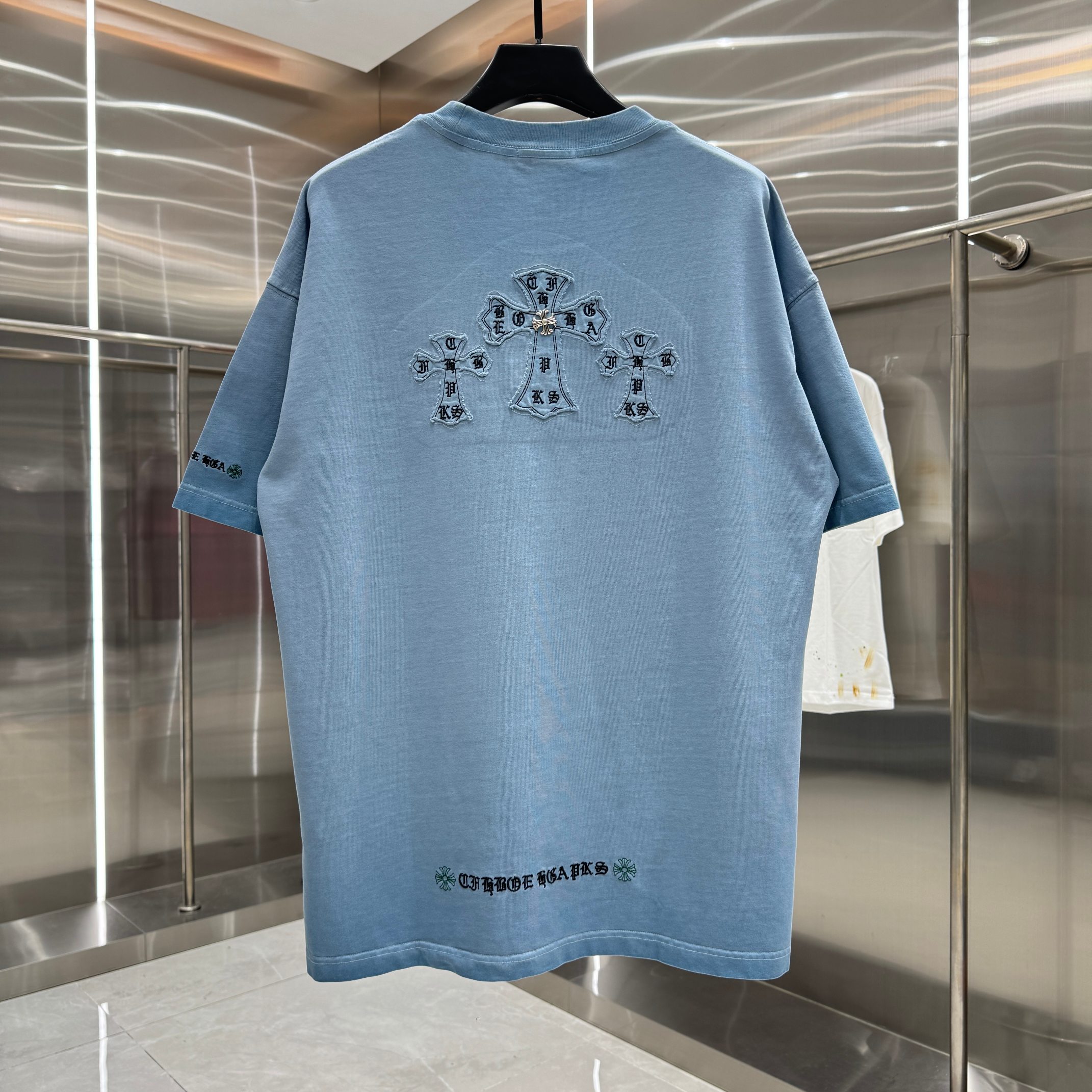 Chrome Hearts 克罗心 CH 春夏新款 2026 洗水炒色贴布绣工艺短袖T恤 重工面料330克重