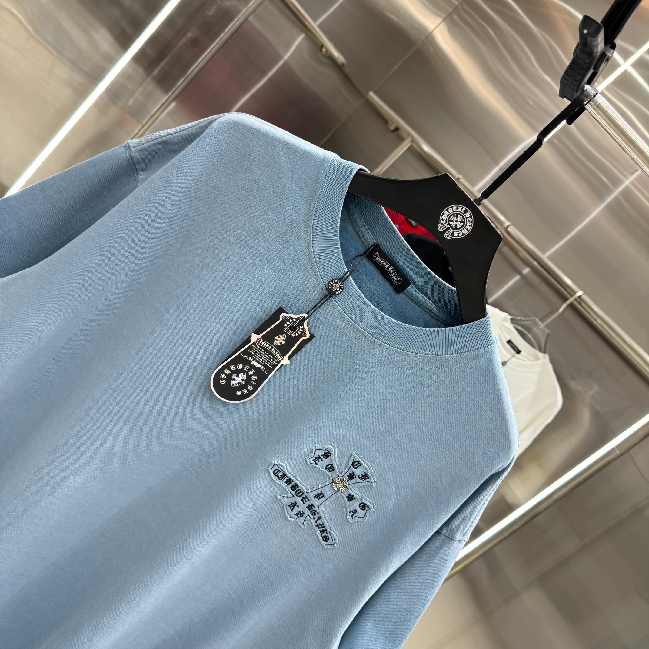 Chrome Hearts 克罗心 CH 春夏新款 2026 洗水炒色贴布绣工艺短袖T恤 重工面料330克重