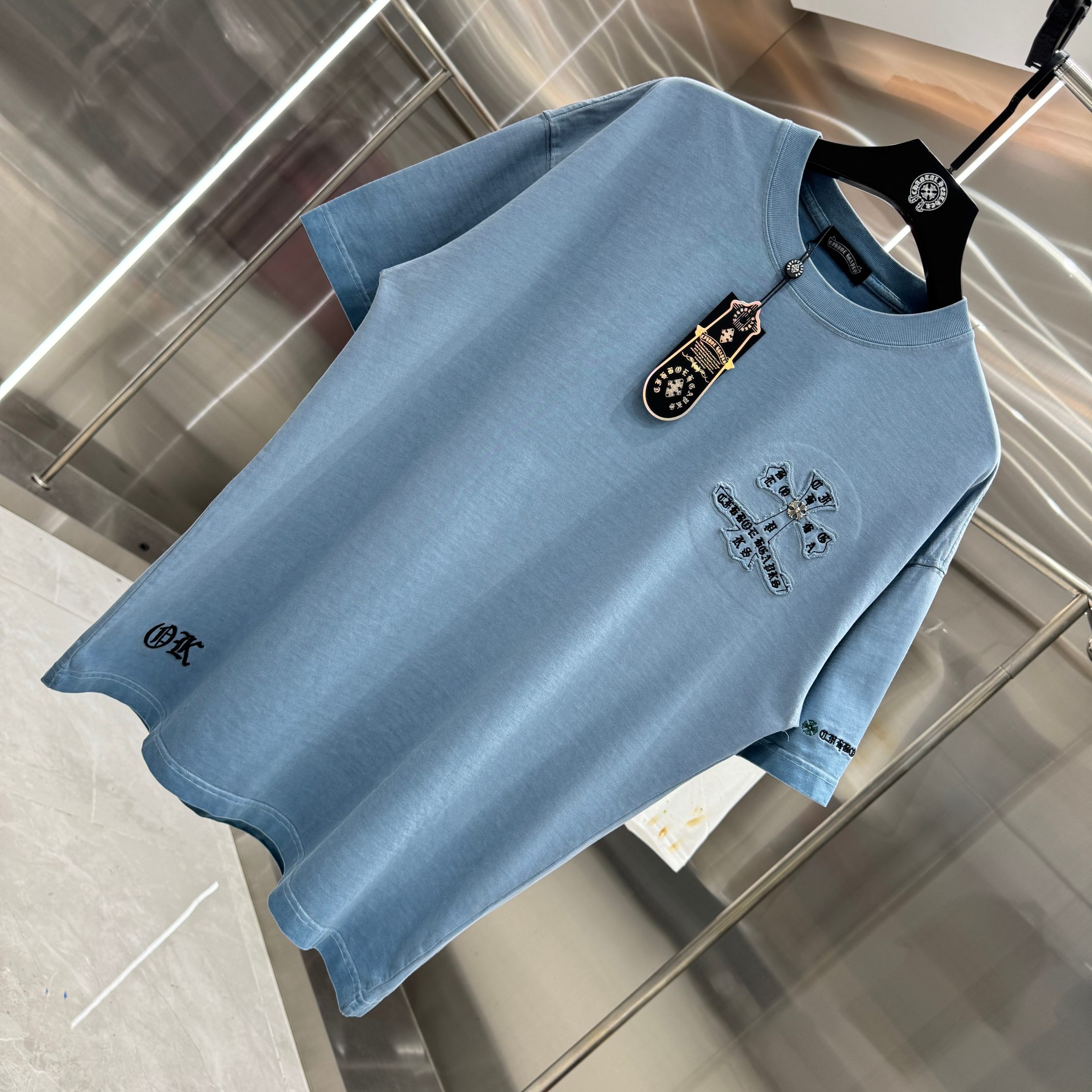 Chrome Hearts 克罗心 CH 春夏新款 2026 洗水炒色贴布绣工艺短袖T恤 重工面料330克重