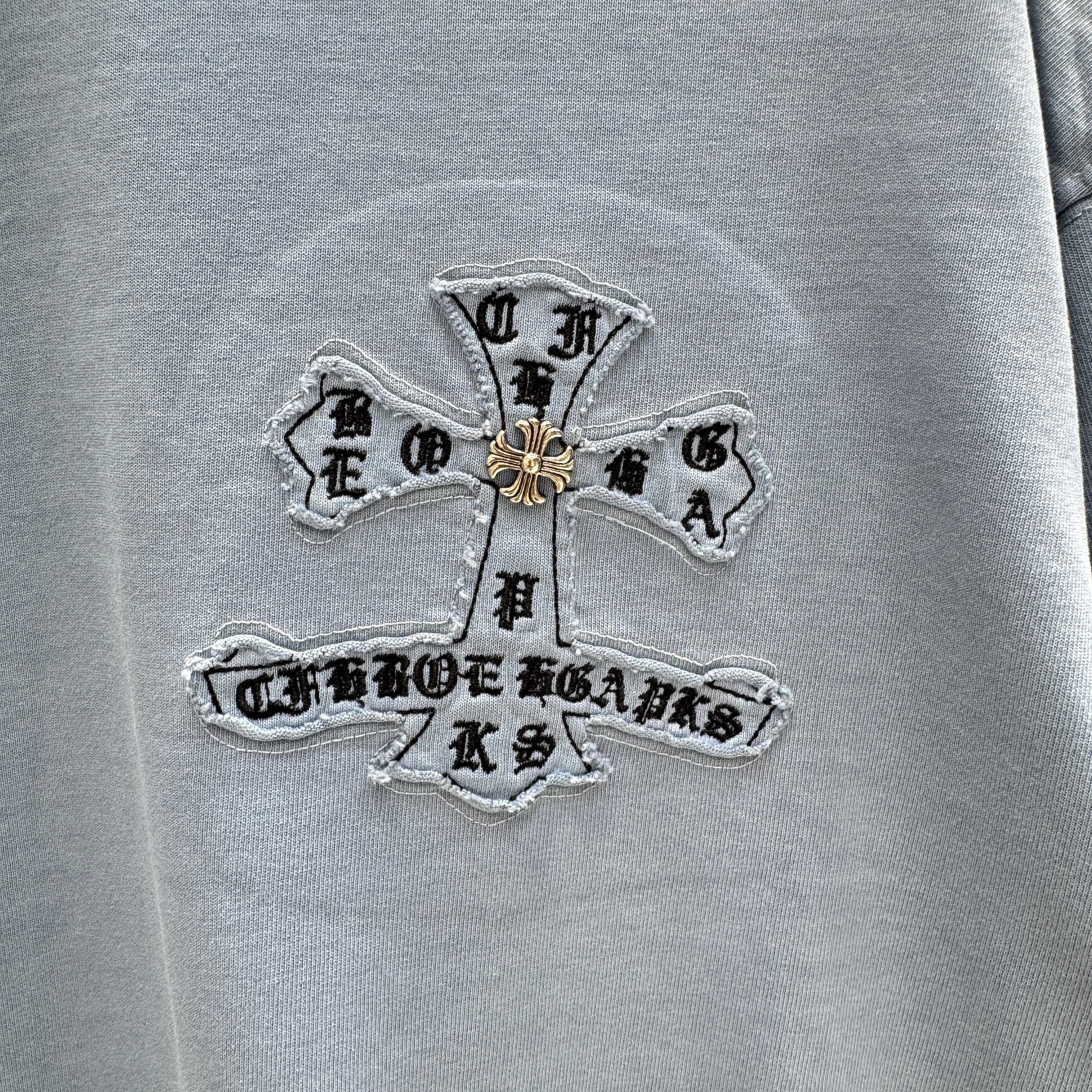 Chrome Hearts 克罗心 CH 春夏新款 2026 洗水炒色贴布绣工艺短袖T恤 重工面料330克重