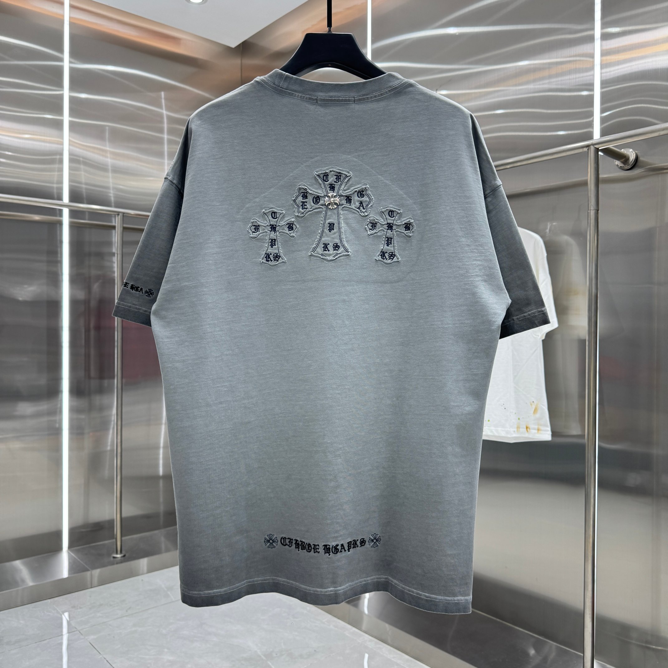 Chrome Hearts 克罗心 CH 春夏新款 2026 洗水炒色贴布绣工艺短袖T恤 重工面料330克重