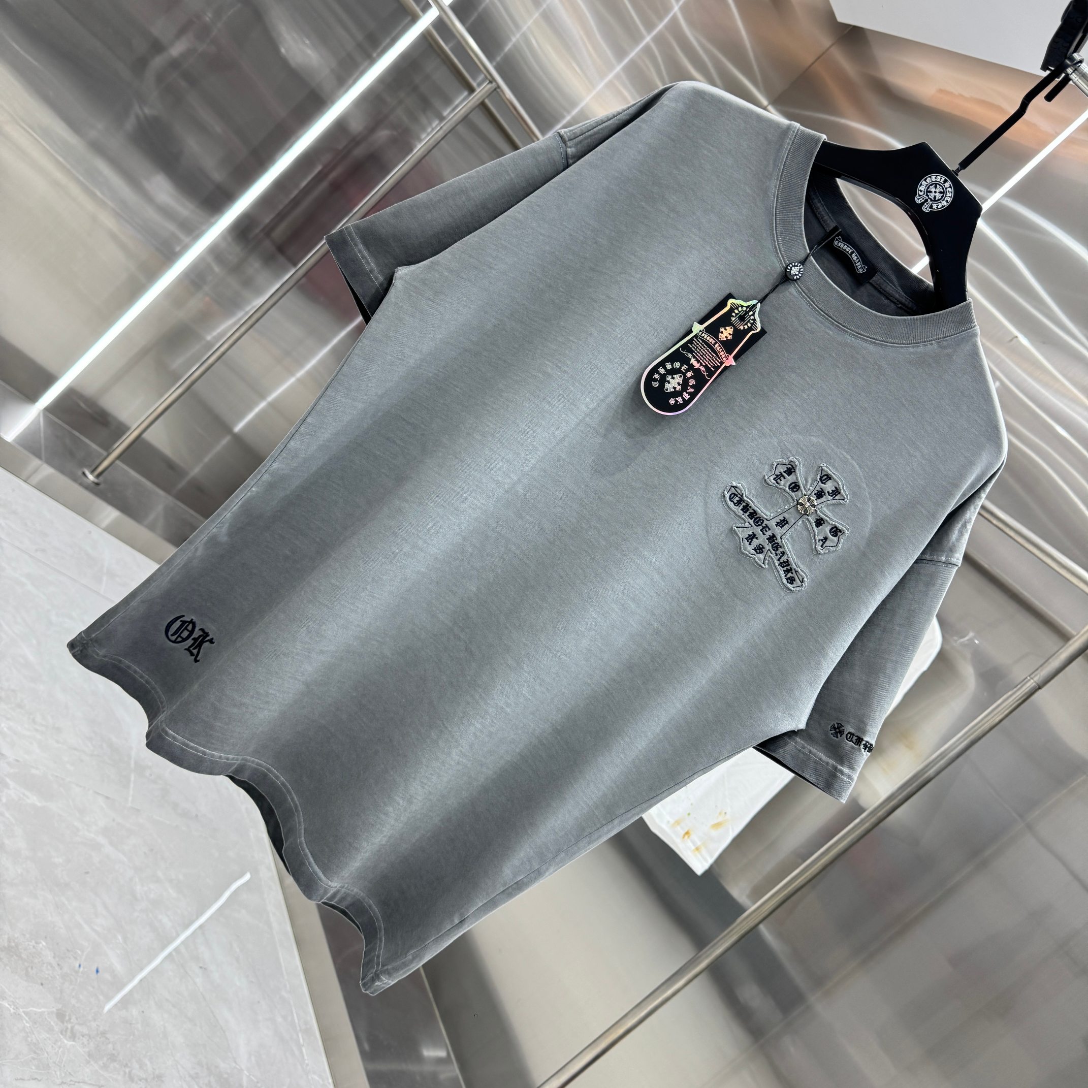 Chrome Hearts 克罗心 CH 春夏新款 2026 洗水炒色贴布绣工艺短袖T恤 重工面料330克重