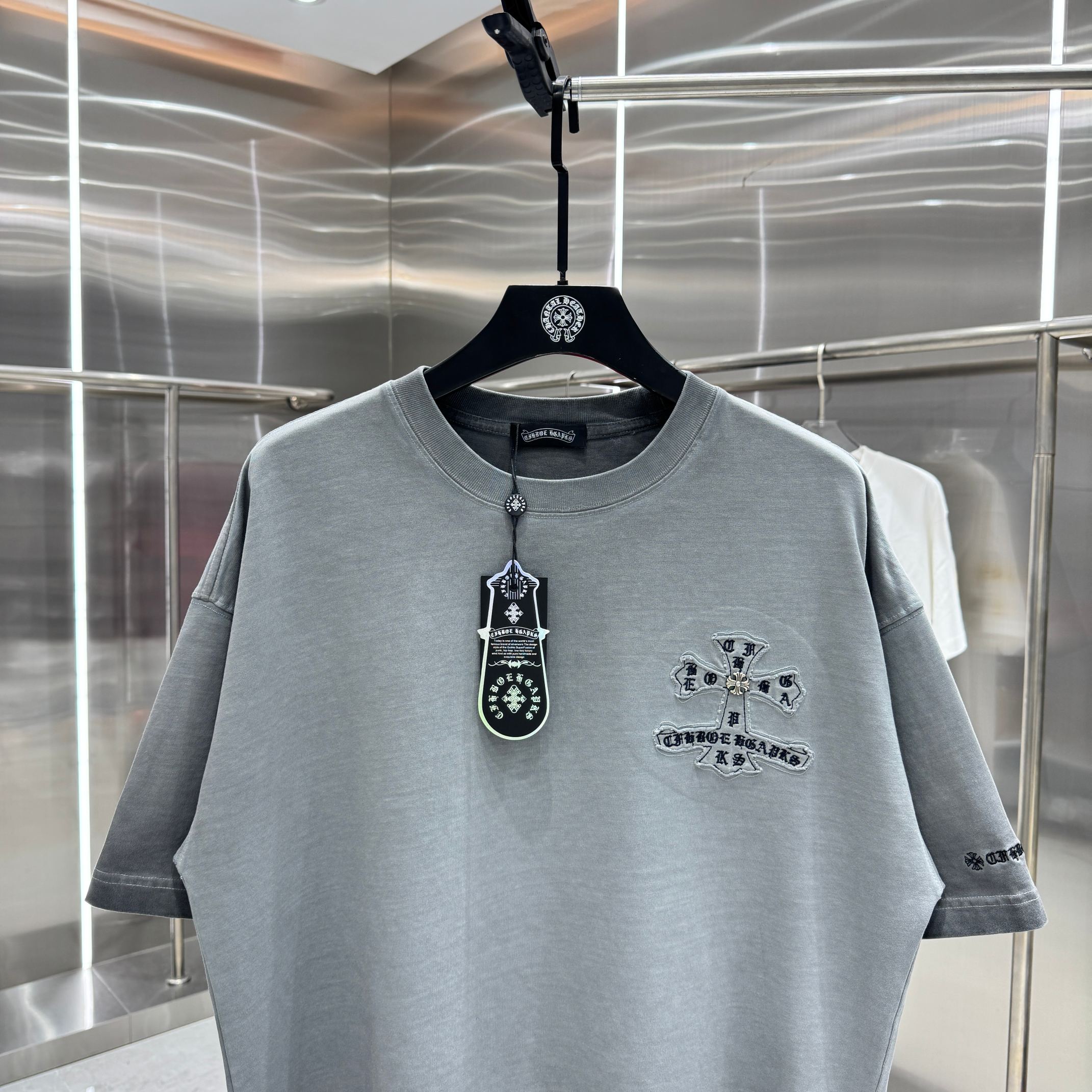 Chrome Hearts 克罗心 CH 春夏新款 2026 洗水炒色贴布绣工艺短袖T恤 重工面料330克重