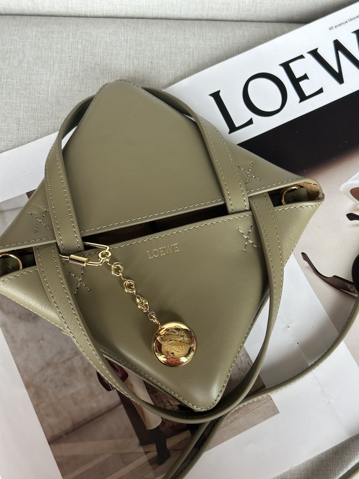LOEWE Puzzle Fold Mini Bag in Shiny Nappa Calfskin Shoulder Bag 9 i1726979289 9044 0