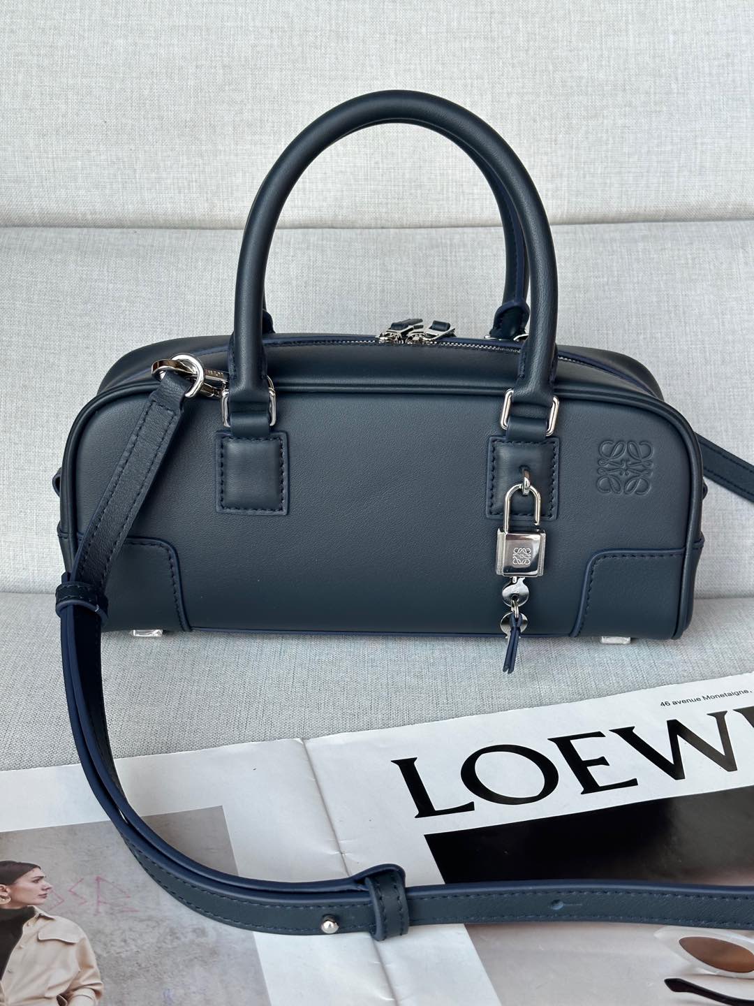 Loewe Amazona 23 Navy Nappa Leather Satchel Handbag with Anagram Lock 1 i1735368549762 1200 0 0