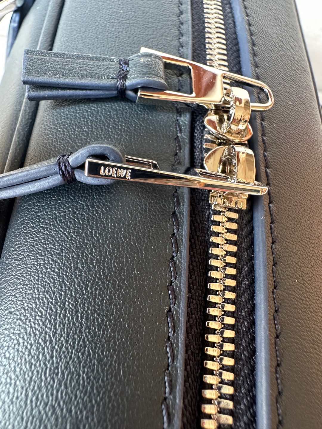 Loewe Amazona 23 Navy Nappa Leather Satchel Handbag with Anagram Lock 8 i1735368549762 6934 0 7