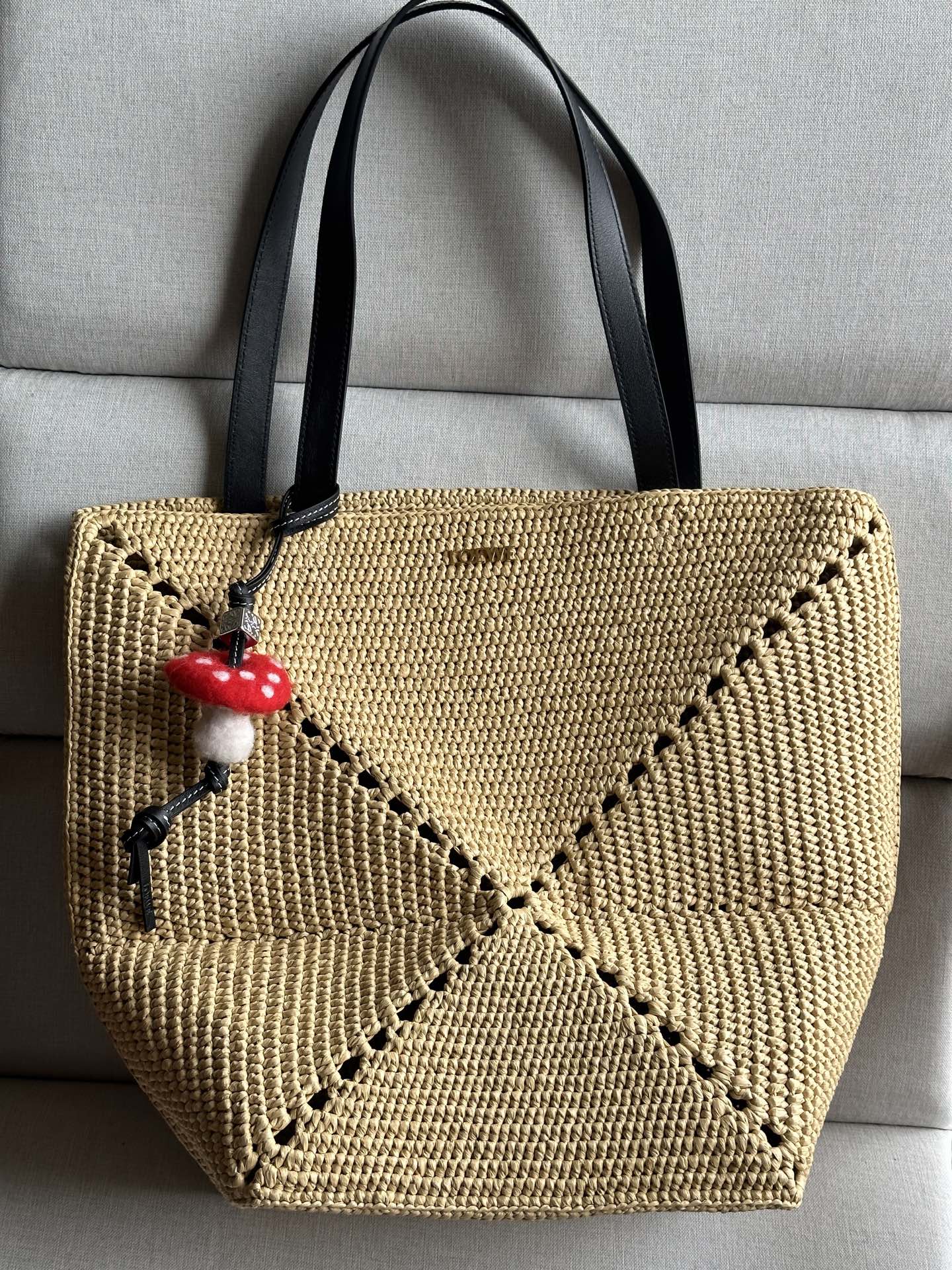 NO:337953,Super-grade original leather straw-woven large folding bag 1761 size 41-36-16cm, special-grade Luo Yiwei, loewe19860909特级 原厂皮 草編大號折叠包 1761 尺寸41-36-16cm,特级罗意威,loewe,Bag