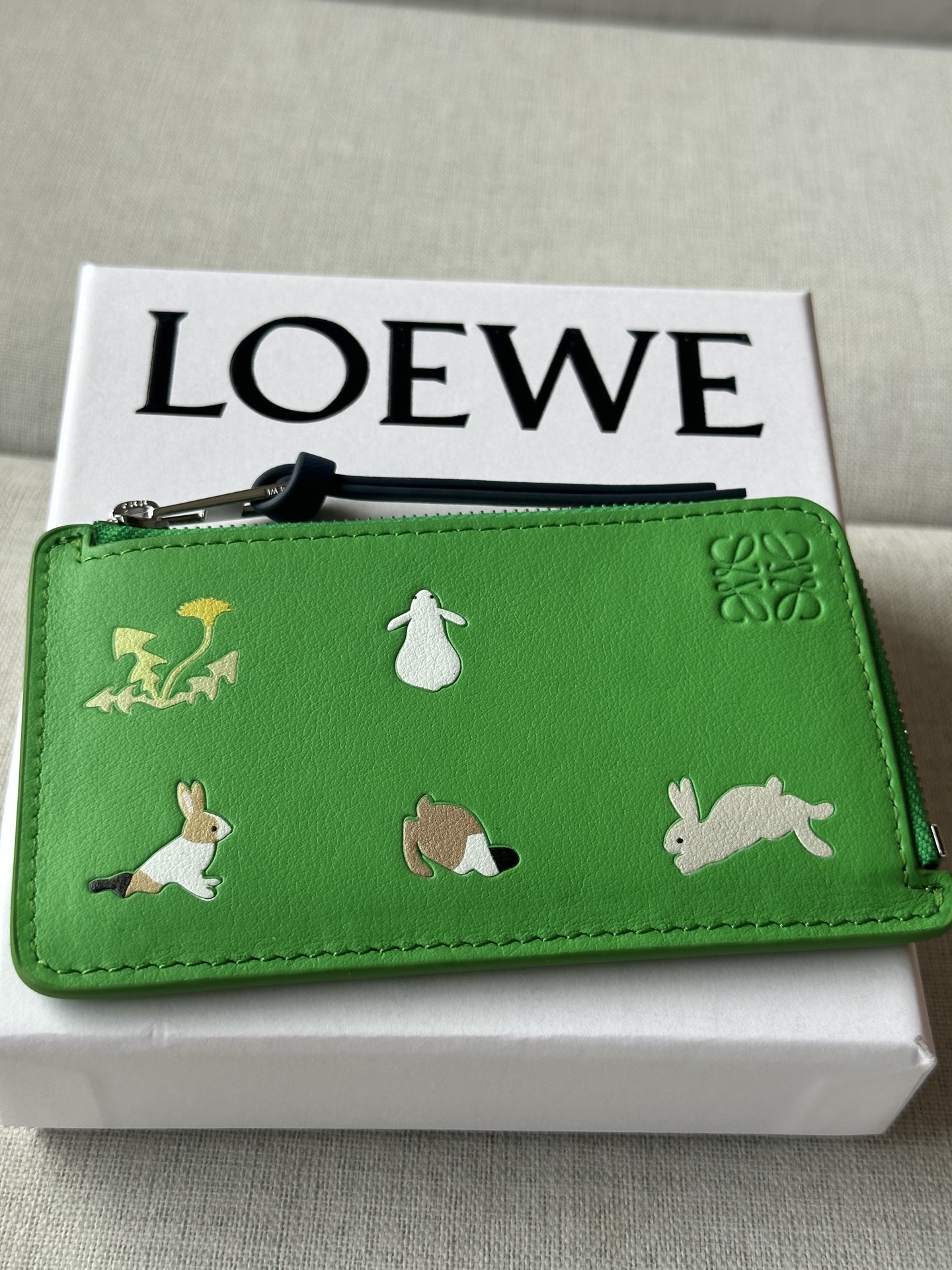 LOEWE Limited Edition Green Rabbit Card Holder - Embedded Design 1 i1749365225875 8681 0 0