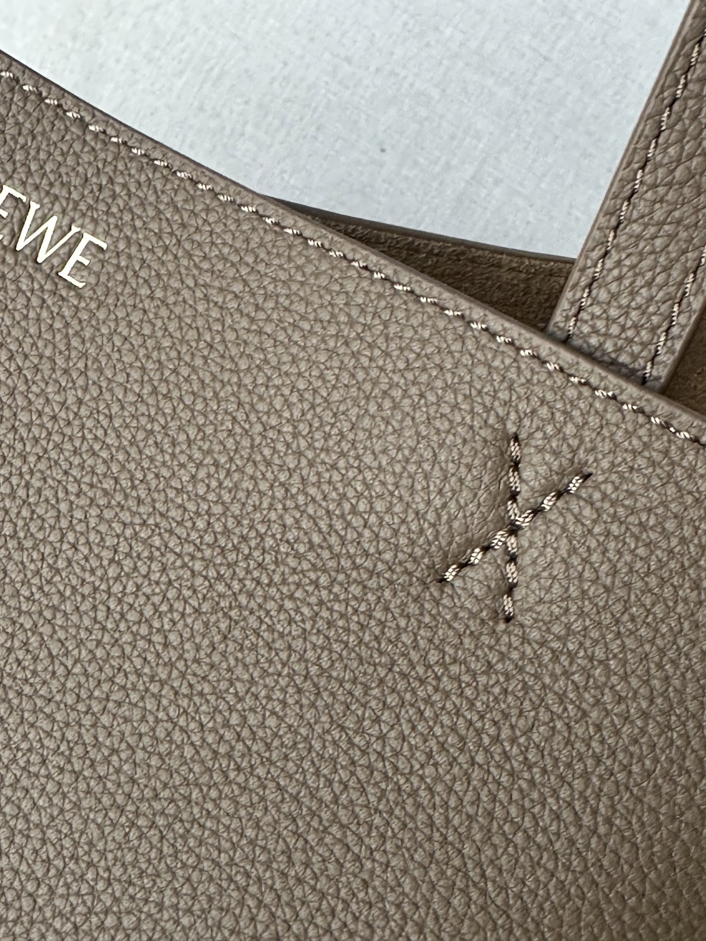 Loewe Small Puzzle Fold Tote Bag in Taupe Grained Leather 9 i1751356803442 2361 0 5