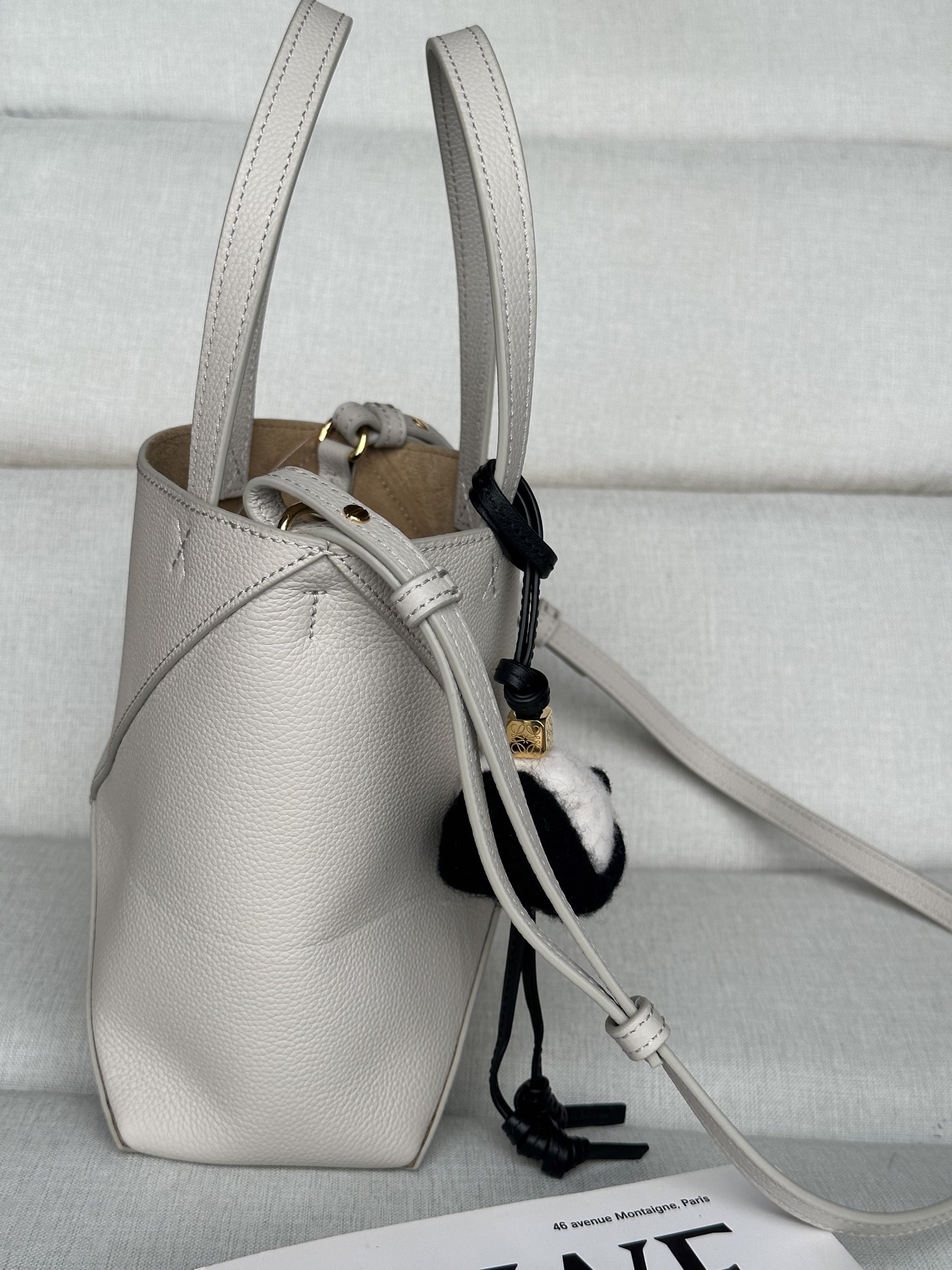 Loewe Puzzle Fold Mini Tote Bag - Grey Leather, Iconic Design 5 i1753692758702 488 0 7