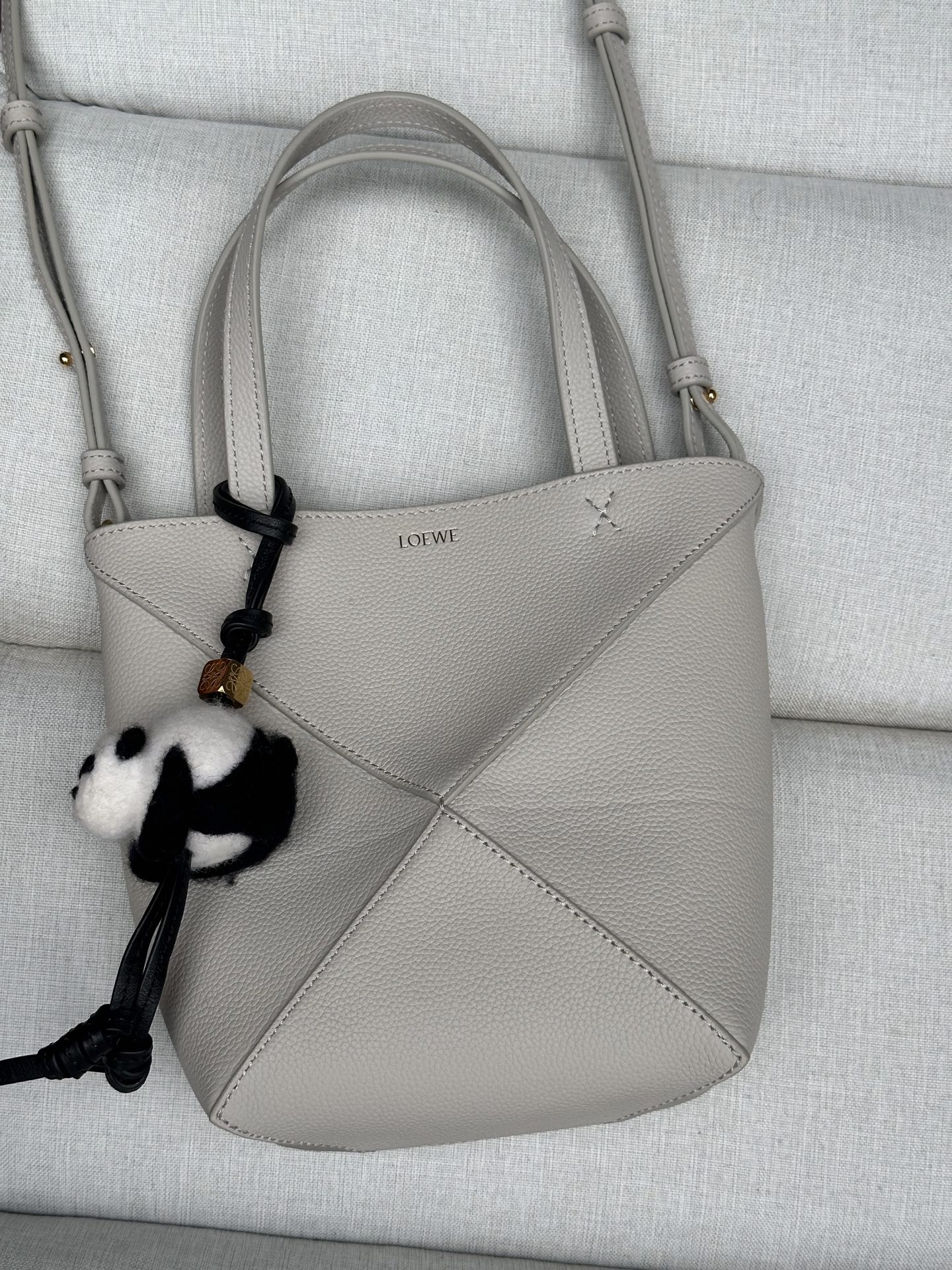 Loewe Puzzle Fold Mini Tote Bag - Grey Leather, Iconic Design 4 i1753692760758 5272 0 2