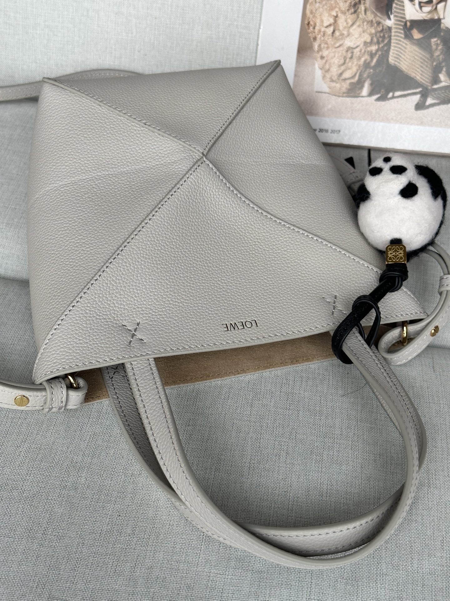 Loewe Puzzle Fold Mini Tote Bag - Grey Leather, Iconic Design 7 i1753692951747 7324 0 8