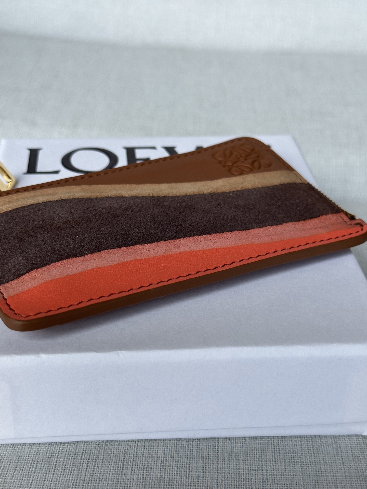 LOEWE Landscape Zipped Cardholder in Nappa Leather and Suede 6 i1756275833743 6513 0 2