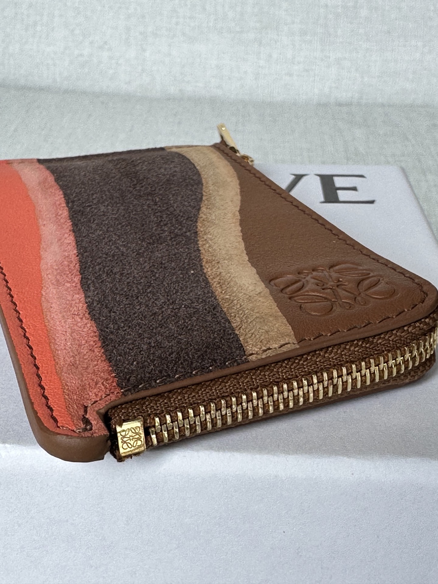 LOEWE Landscape Zipped Cardholder in Nappa Leather and Suede 7 i1756275891728 2977 0 7