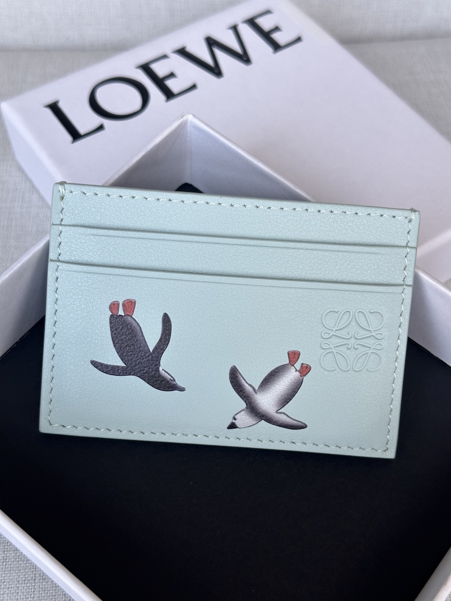 LOEWE x Suna Fujita Penguin Card Holder, Glacier Blue, Leather 5 i1757661957826 5742 0 6