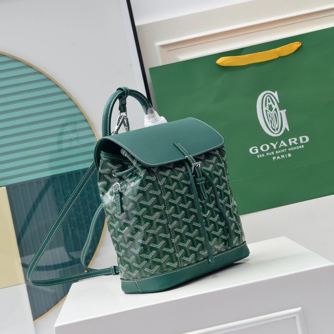 Goyald/戈雅Alpine mini 双肩包老花满印牛皮 背包  书包。单肩斜挎女包，多种背法[勾引][色]适合各种出行，方便实用。尺寸22*12*24cm