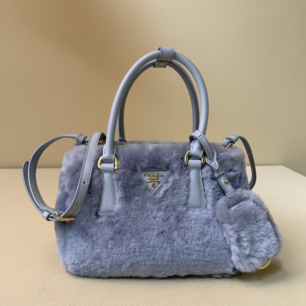 The Online Shopping
 Prada Galleria Handbags Clutches & Pouch Bags Unsurpassed Quality
 Sheepskin Wool Winter Collection Mini