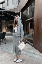 MiuMiu Clothing Skirts Black Grey Fall/Winter Collection Hooded Top