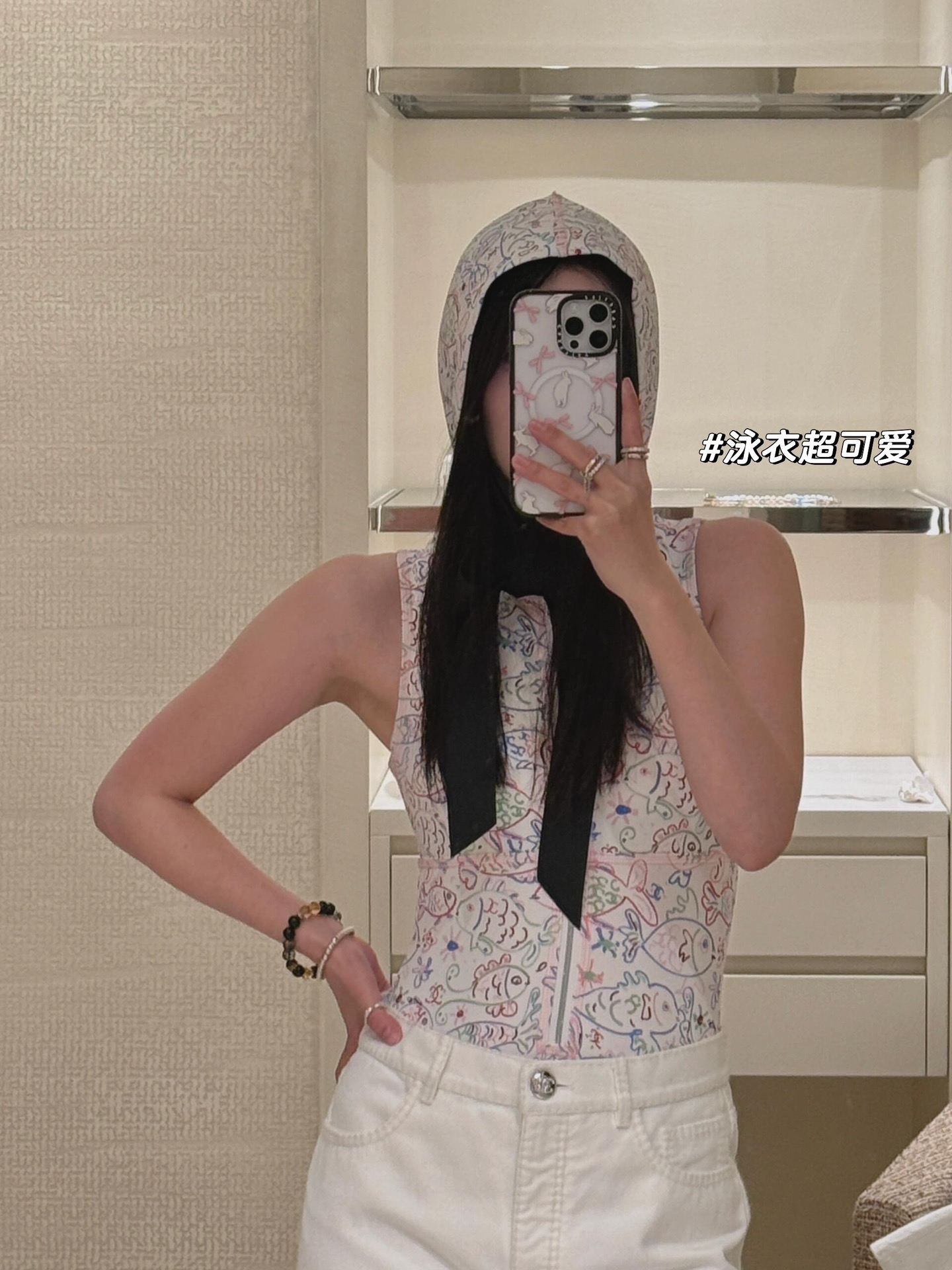 NO:314831,Chane* 25C ​​early spring new style graffiti printed hooded swimsuit | Exclusive yb development!  High-end production!  Customized YB imported swimsuit material, invincible feel, comfortable upper body, ribbon decoration at the neck collar, sweet and sexy, graffiti hand-painted design on the body, full of design sense, hooded swimsuit design, full of fashion sense!  Wearing without restraint, you can also use daily outfits as a vacation swimsuit, which is a sweet beauty!  S/M/L, Chanel, Hats, Swimsuits, Alexander wang19860909Chane* 25C早春新款 涂鸦印花连帽泳衣丨独家yb开发！高版出品！定制YB进口泳装材质,手感无敌,上身舒适,脖领处飘带装饰,甜美性感兼具,衣身涂鸦手绘设计,设计感十足,连帽泳衣设计,时尚感满满！穿着无束缚感,可日常穿搭也可作为度假泳装,妥妥甜心美女！现货发售S/M/L,,chanel,hats,swimsuits,alexander wang,Women's clothing