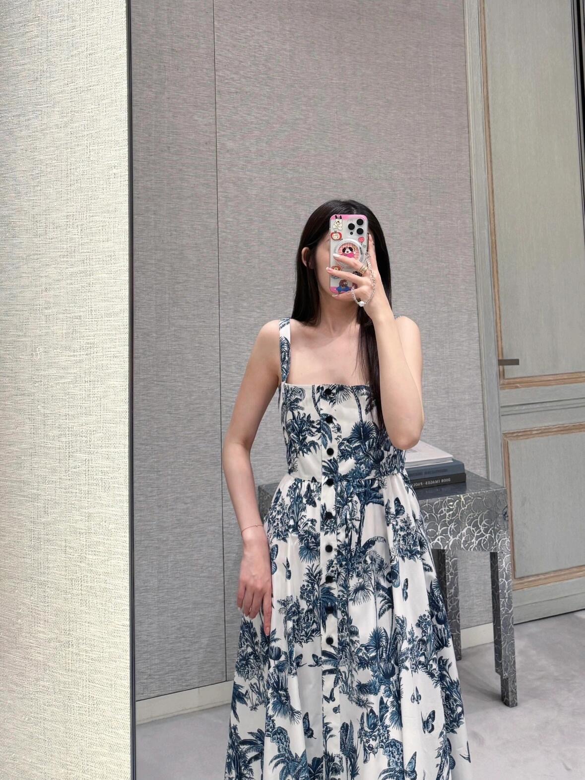 Dior 25SS Tropical Print Cotton Sundress - Elegant Summer Style 3 i1747648101506 9420 0 1
