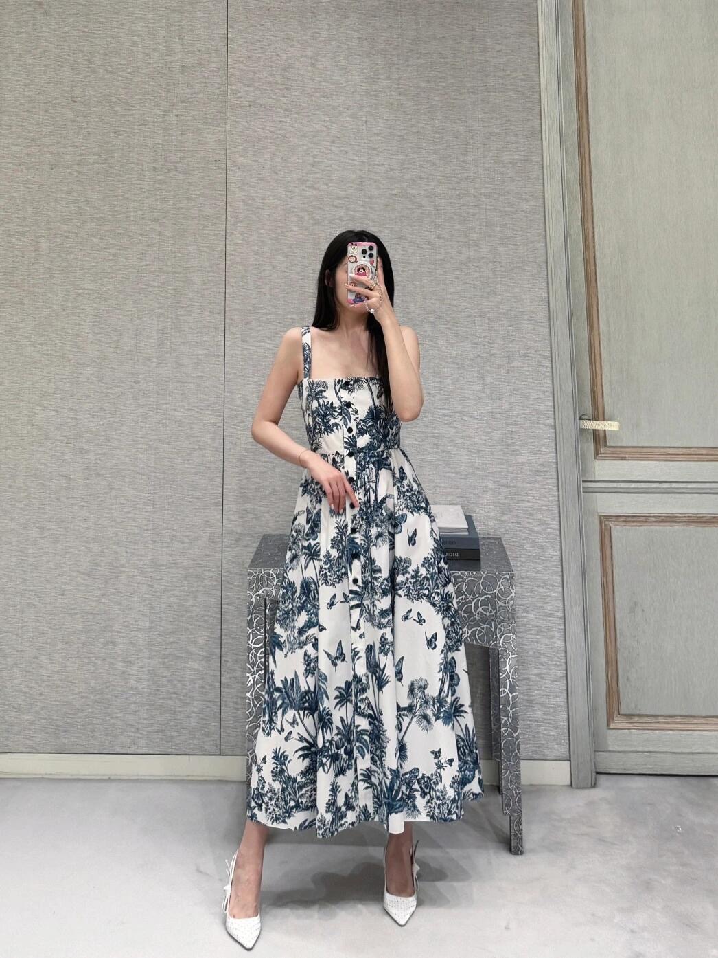 Dior 25SS Tropical Print Cotton Sundress - Elegant Summer Style 2 i1747648101507 8345 0 0