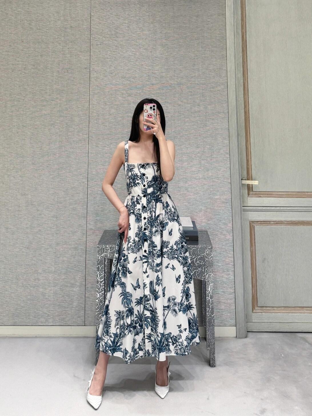 Dior 25SS Tropical Print Cotton Sundress - Elegant Summer Style 4 i1747648102649 9352 0 2