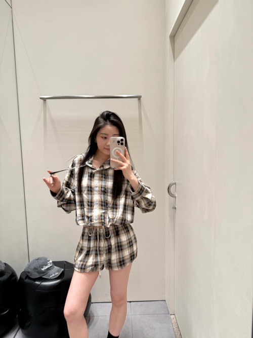 Acne Studios 1996 Plaid Hooded Shirt + Shorts Set 1 Acne Studios 1996 Plaid Hooded Shirt + Shorts Set