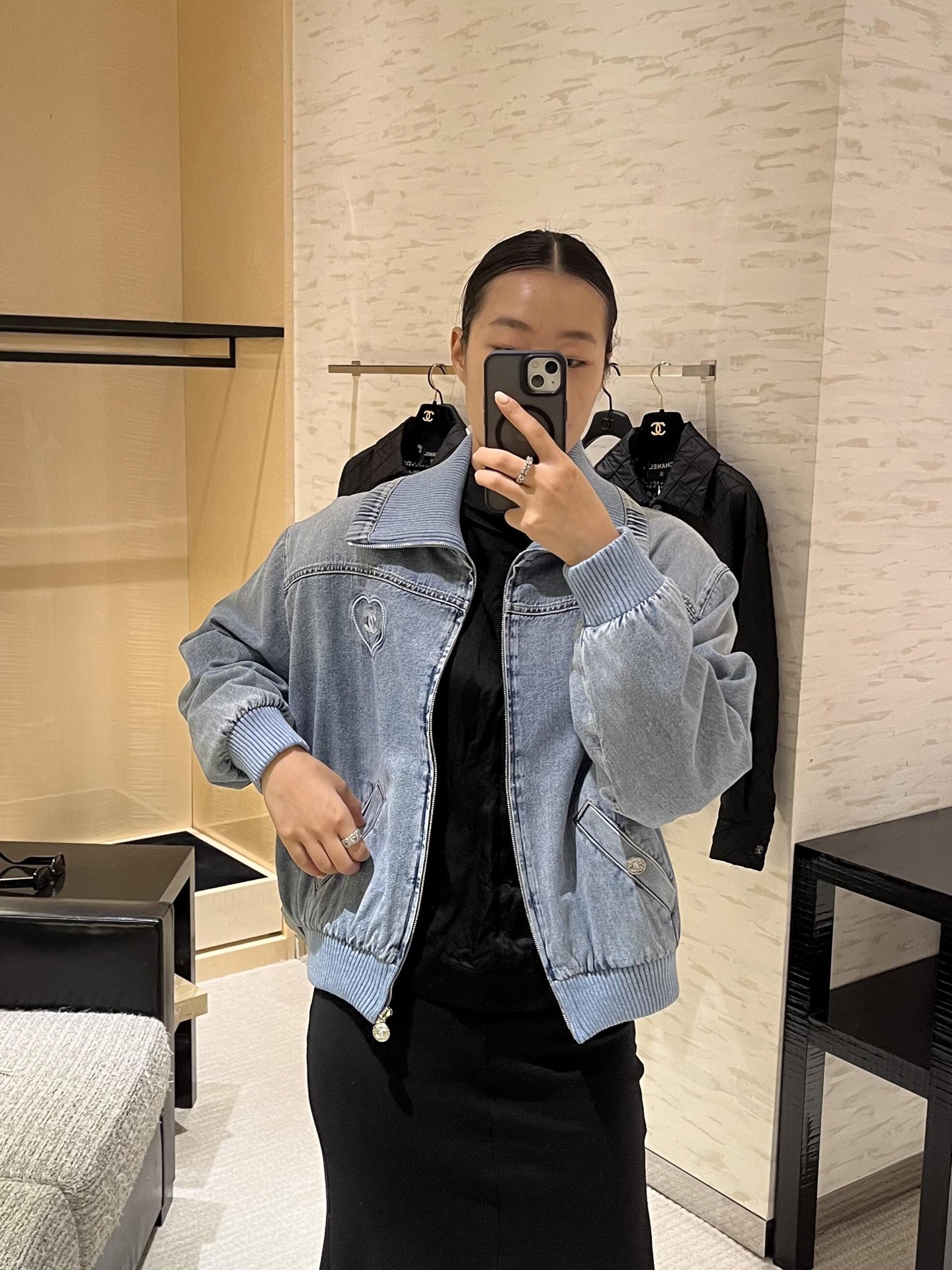 Chanel Coco Beach Denim Jacket with Heart Embroidery - Vintage Blue 5 i1750069501463 2268 0 3