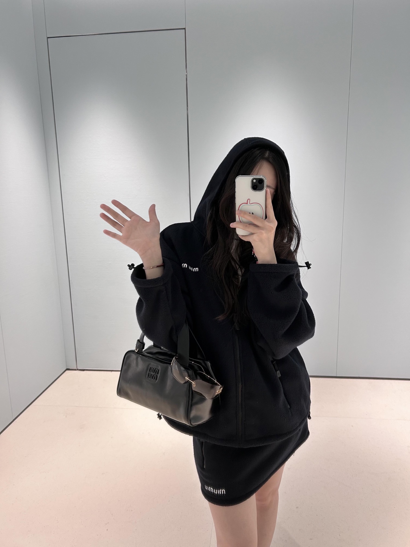 Miu Miu Fleece Hoodie Jacket with Embroidered Logo - Casual & Stylish 8 i1756201497839 5655 0 6