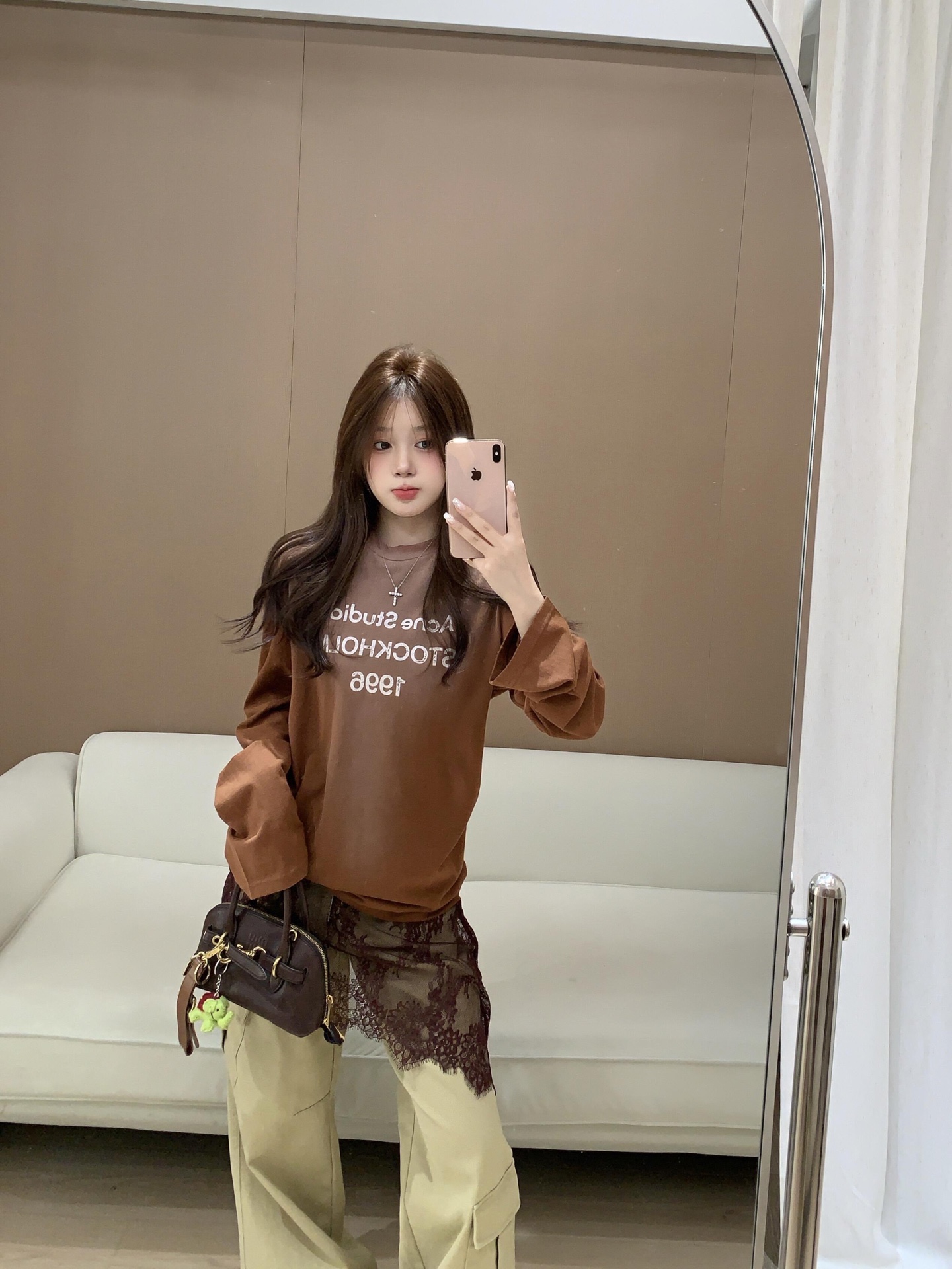 Acne Studios 1996 Caramel Brown Ombre Long Sleeve T-Shirt 4 i1757309186932 4741 0 2