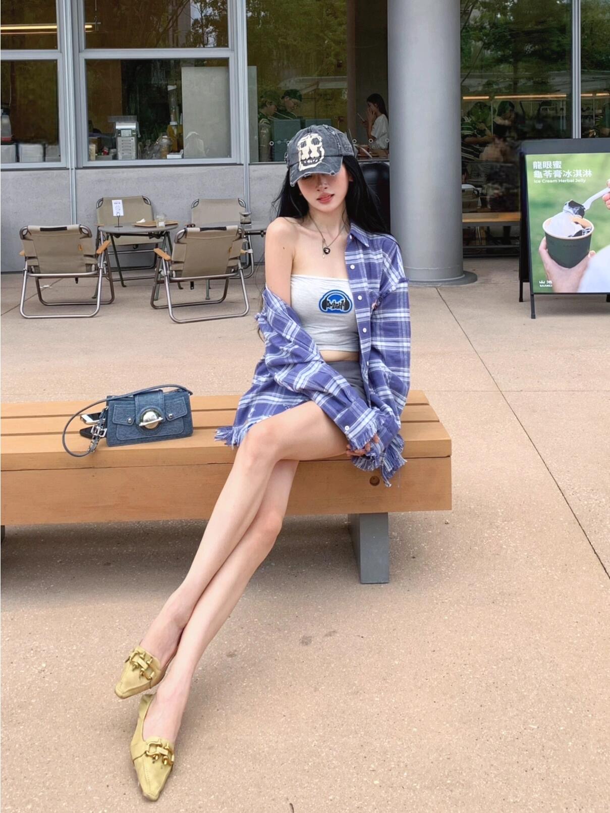 Plaid Long Sleeve Shirt with Distressed Details and Paint Splatter Design 4 i1757743821119 1514 0 2