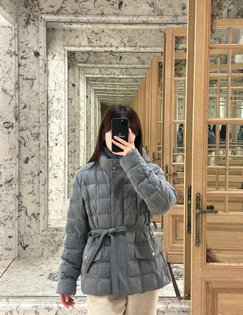 Moncler Wool-Blend Belted Puffer Jacket - Stylish Winter Warmth 1 Moncler Wool-Blend Belted Puffer Jacket - Stylish Winter Warmth