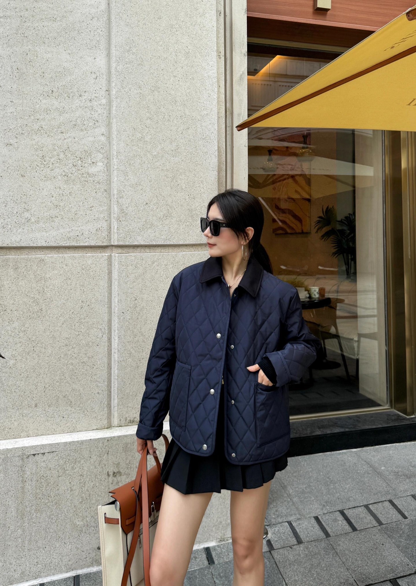 Loro Piana Quilted Cotton Jacket - Vintage Inspired Diamond Pattern