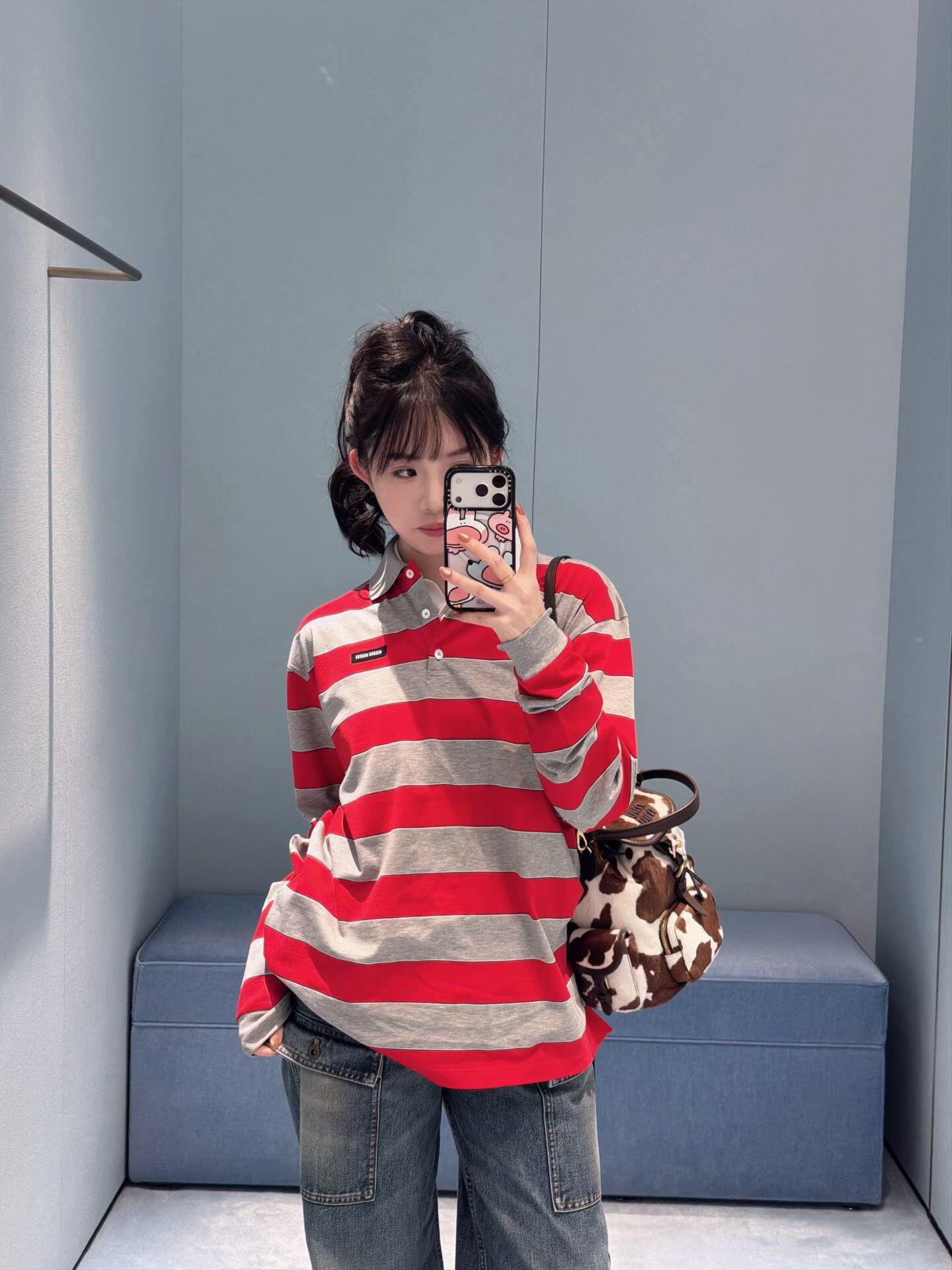 미우미우 26SS 여성 긴팔 102229 Miu Miu Long Sleeve