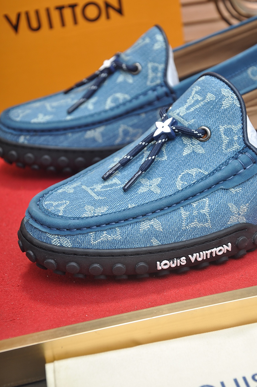 Louis Vuitton Men's Denim Monogrammed Loafers - Classic Style & Comfort 9 i1721408075 2358 7