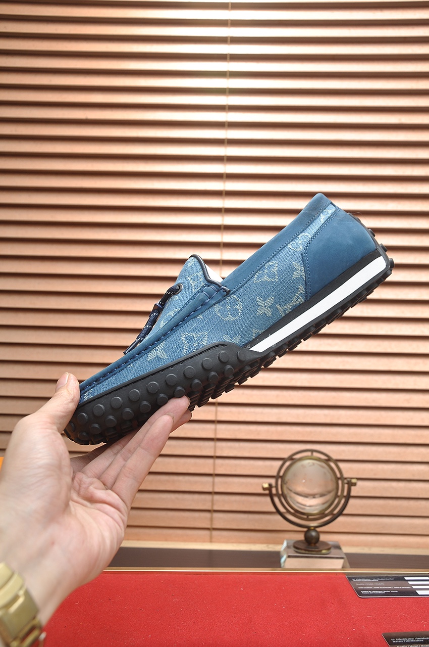 Louis Vuitton Men's Denim Monogrammed Loafers - Classic Style & Comfort 6 i1721408075 5563 5
