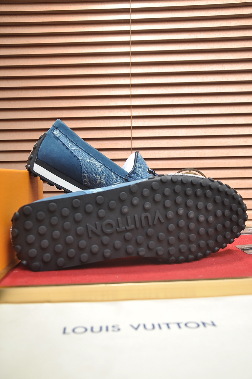 Louis Vuitton Men's Denim Monogrammed Loafers - Classic Style & Comfort 8 i1721408075 8123 3
