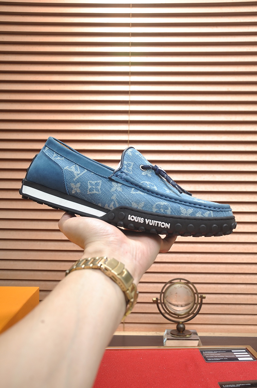 Louis Vuitton Men's Denim Monogrammed Loafers - Classic Style & Comfort 5 i1721408075 9519 4