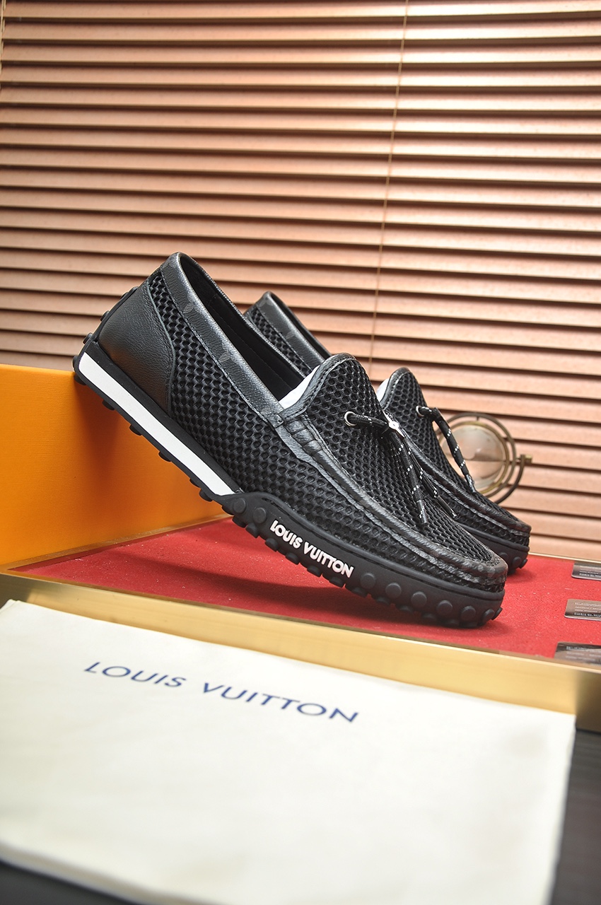 Louis Vuitton Men's Black Leather Loafers, Classic Style, Sizes 39-45 3 i1721408089 2265 2