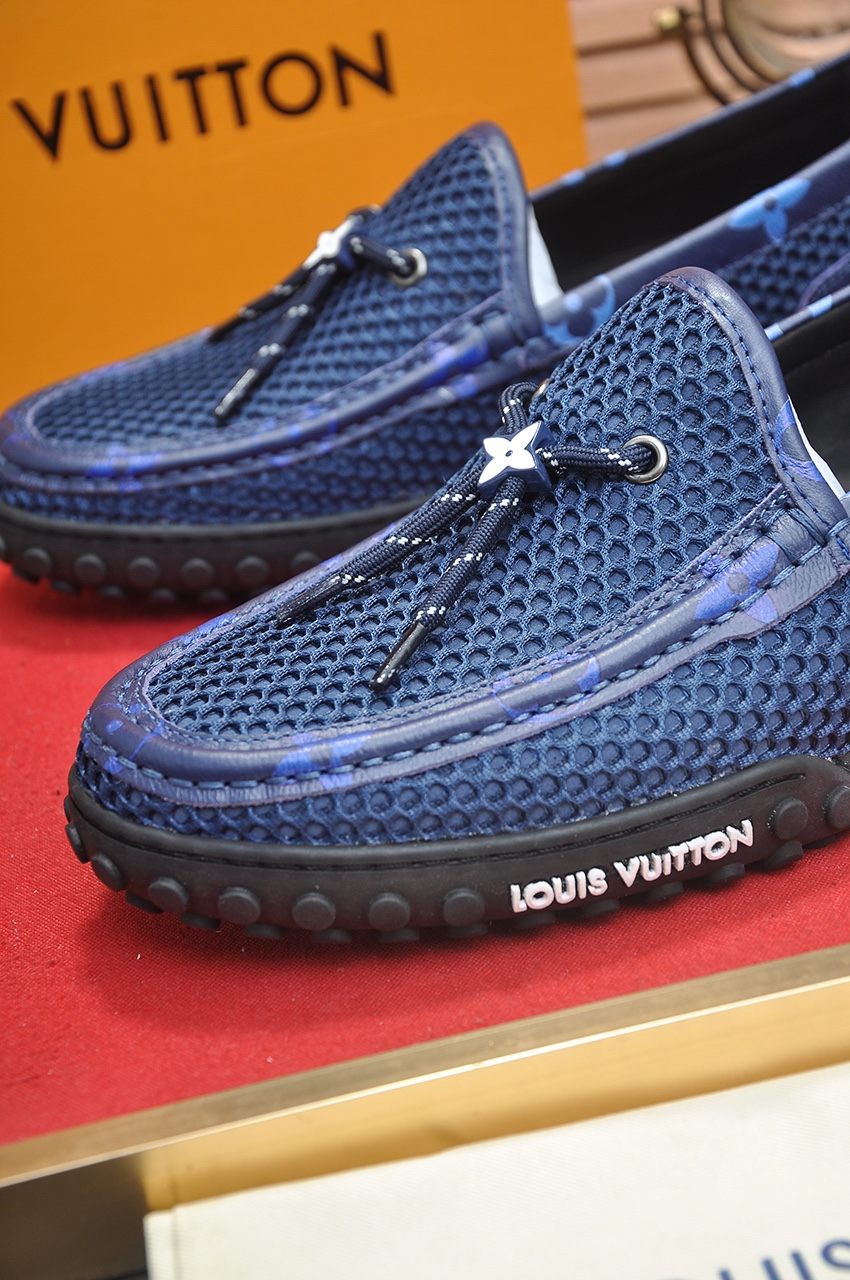 Louis Vuitton Men's Classic Blue Leather Loafers - Size 39-45 9 i1721408102 1758 4