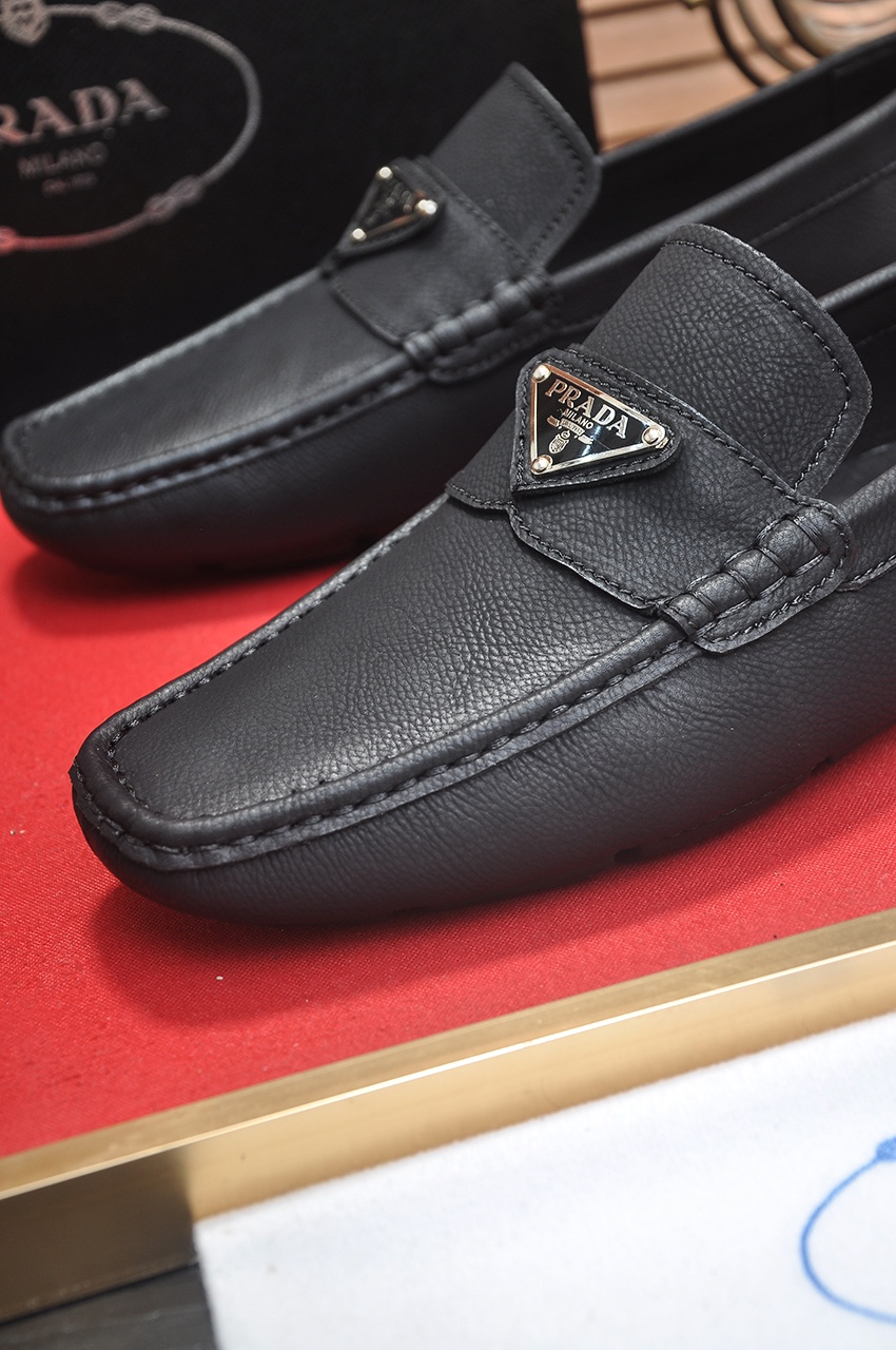 Prada Men's Leather Loafers - Premium Quality, Comfortable Fit 9 i1725035174 452 7