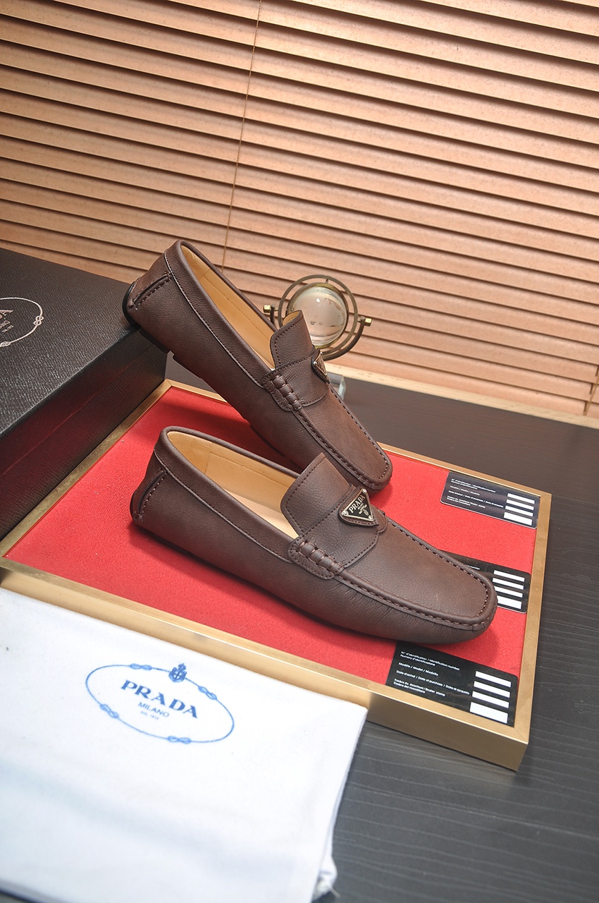 Prada Leather Loafers for Men, Original Leather, Rubber Sole, Various Sizes 7 i1725035186 1728 8