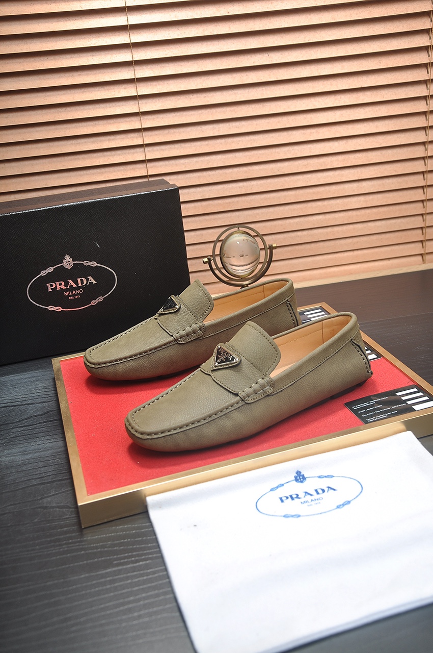 Prada Men's Leather Loafers Comfortable Driving Moccasins Shoes Size 38-45 4 i1725035213 2038 1